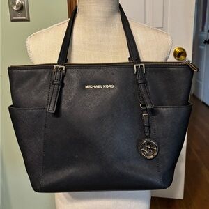 Michael Kors Black Leather Tote